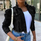 Women's Ripped Denim Jacket