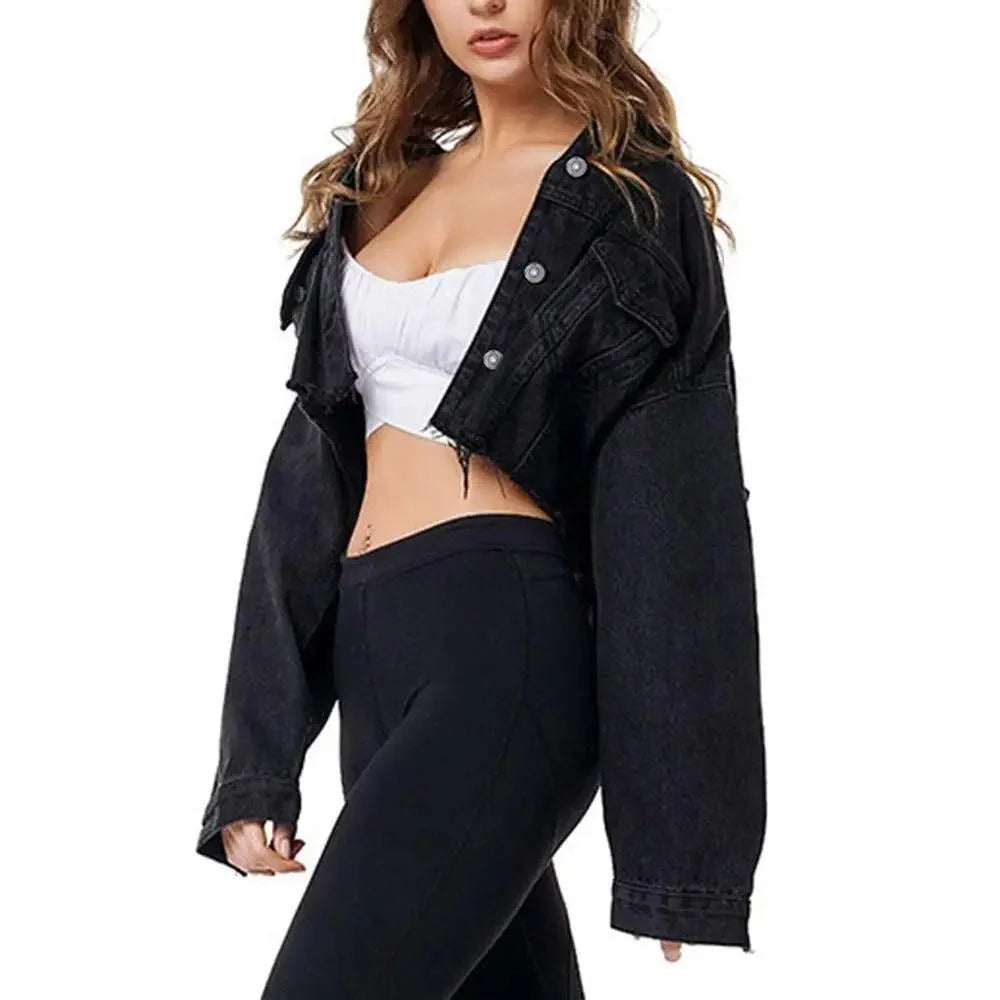 Women's Ripped Denim Jacket