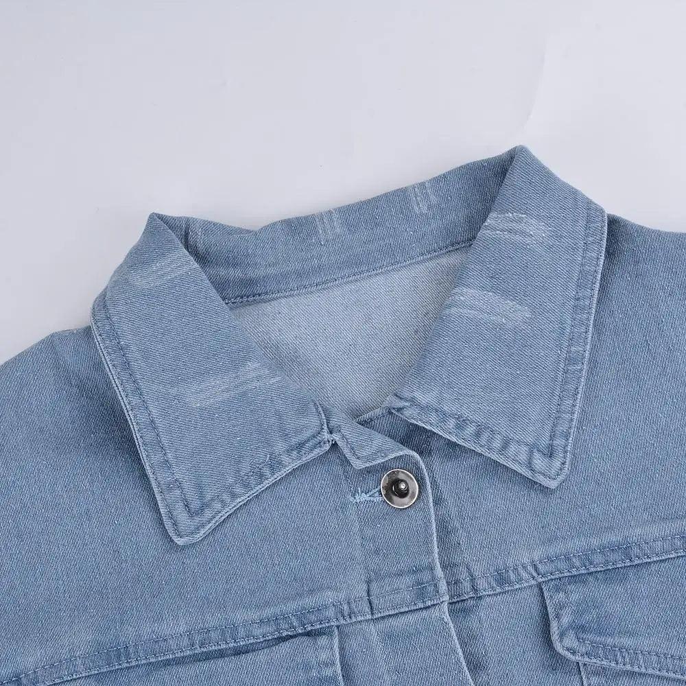 Women's Ripped Denim Jacket