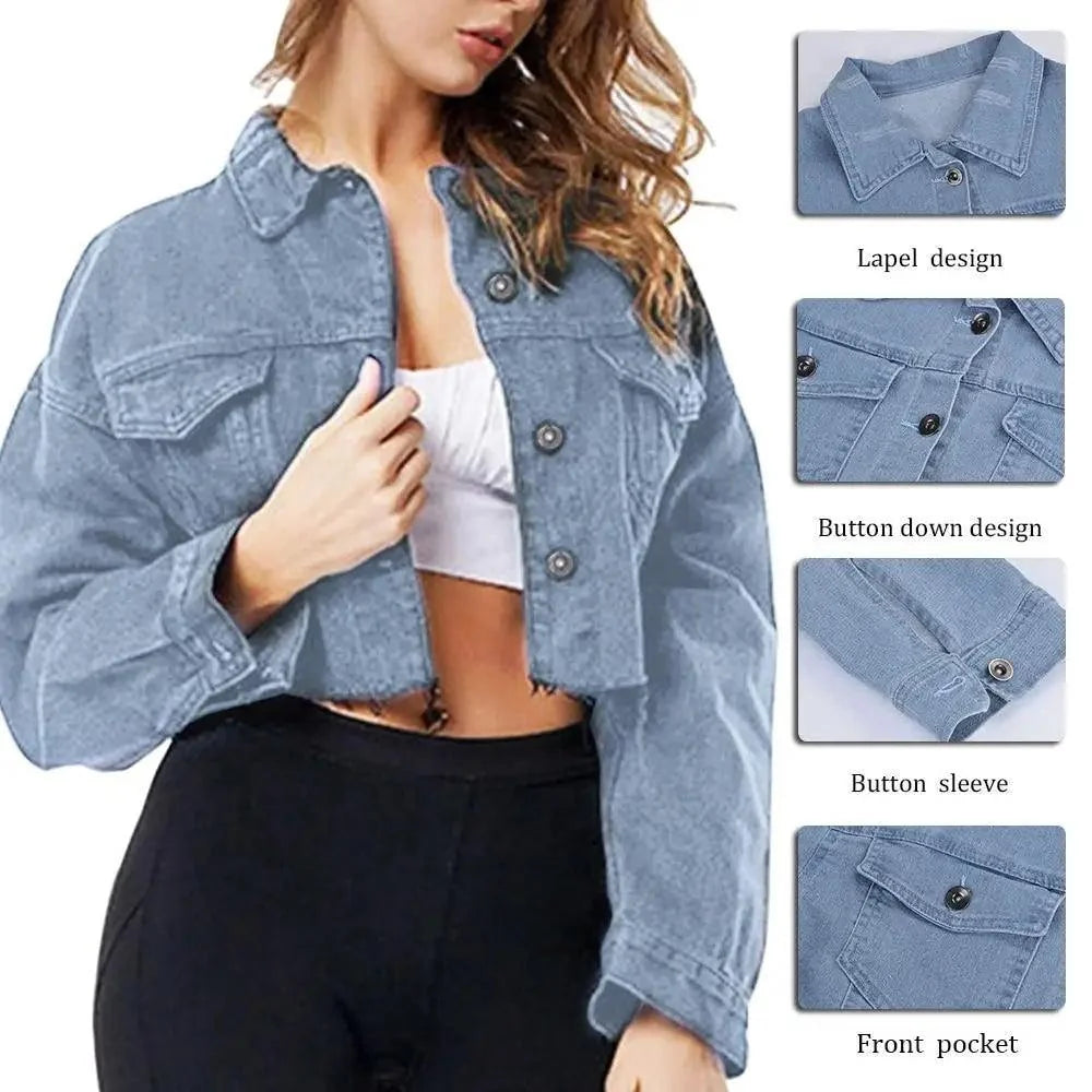Women's Ripped Denim Jacket