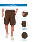 Elastic Waist Cargo Shorts