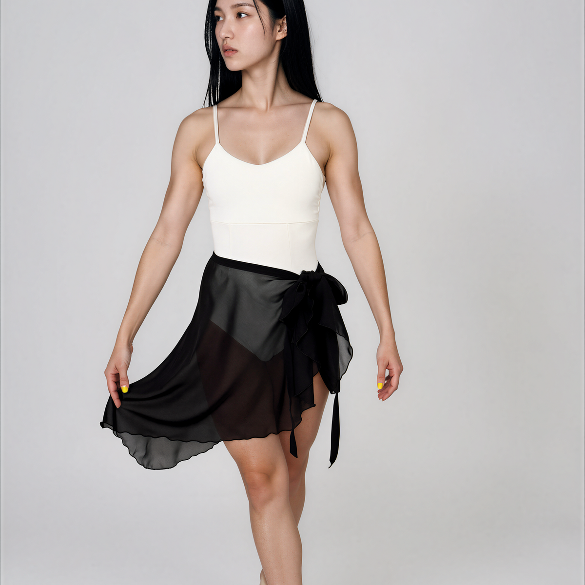 Contemporary High-Low Ballet Wrap Skirt