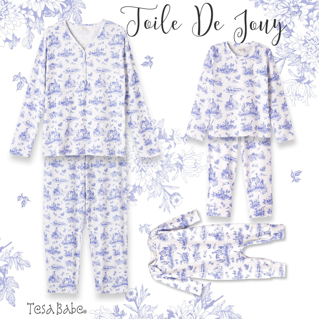 Toile de Jouy Bamboo Girls Pajama Set
