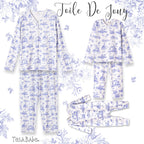 Toile de Jouy Bamboo Girls Pajama Set