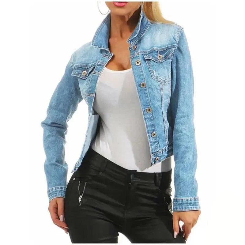 Women's Cropped Denim Jacket