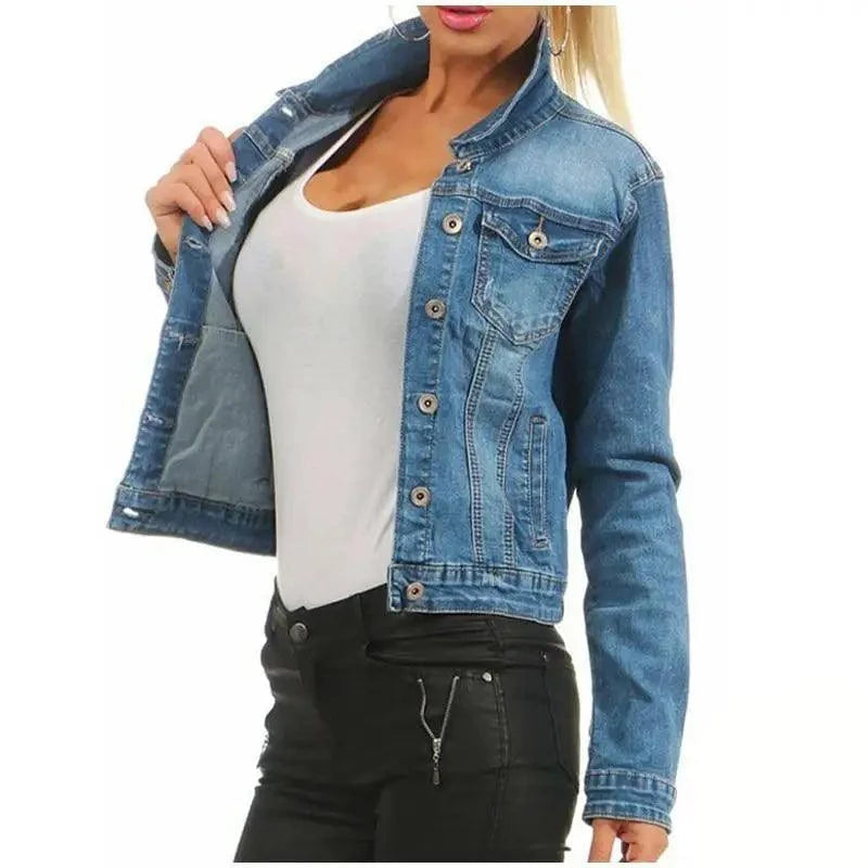 Women's Cropped Denim Jacket