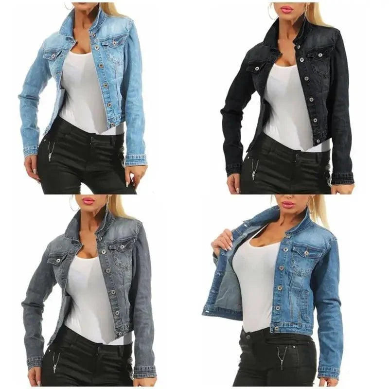 Women's Cropped Denim Jacket