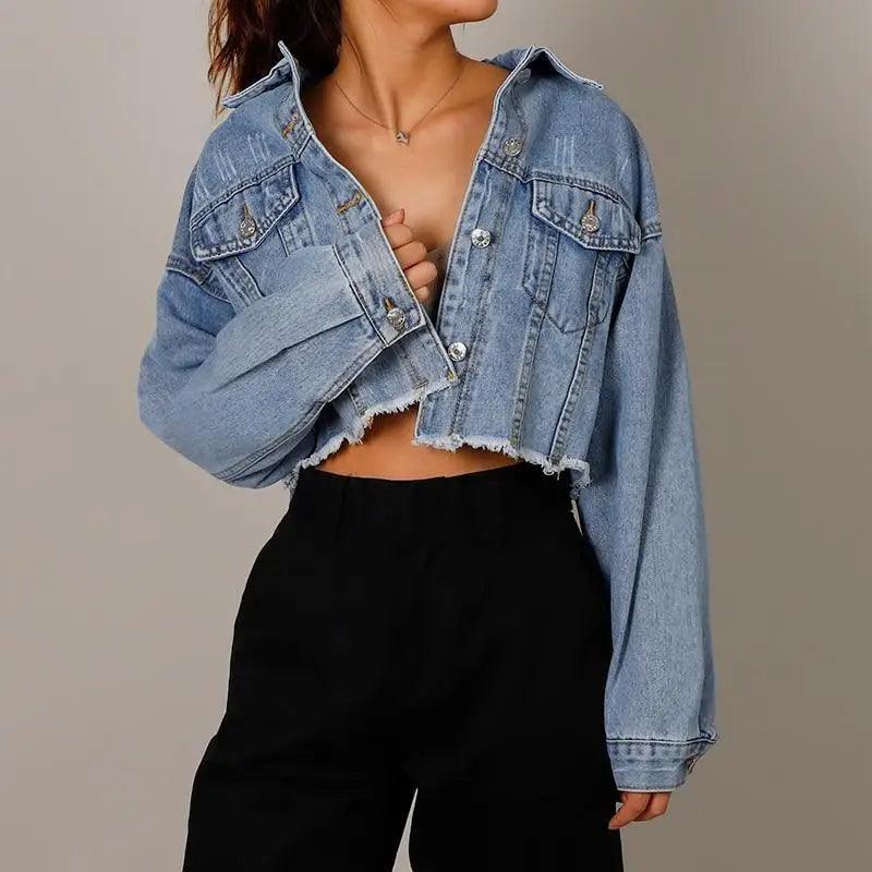 Women's Cropped Denim Jacket