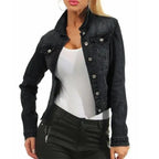 Women's Cropped Denim Jacket