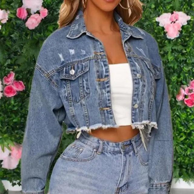Women's Cropped Denim Jacket