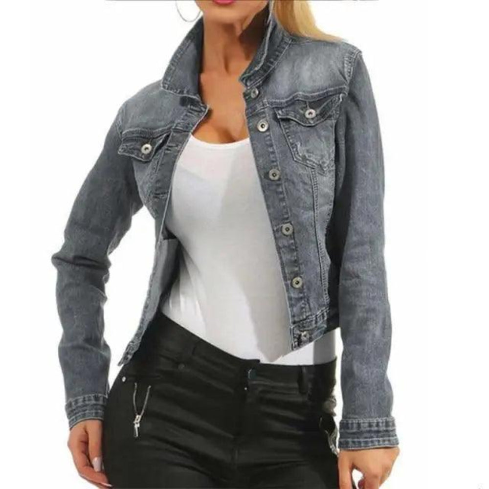 Women's Cropped Denim Jacket