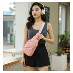 Women's Shoulder Sling Bag - Nylon Adjustable Strap Crossbody Purse