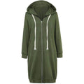 Women's Long Zip-Up Hoodie