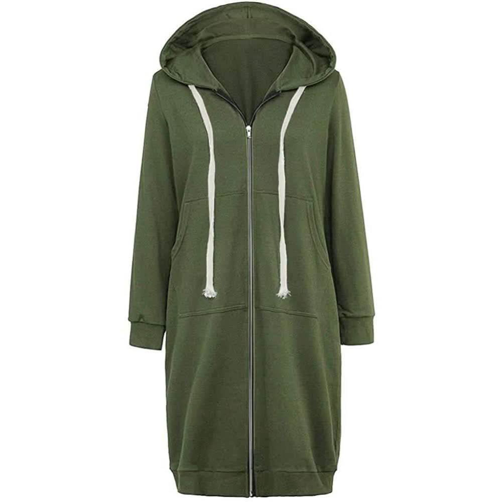 Women's Long Zip-Up Hoodie