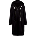 Women's Long Zip-Up Hoodie