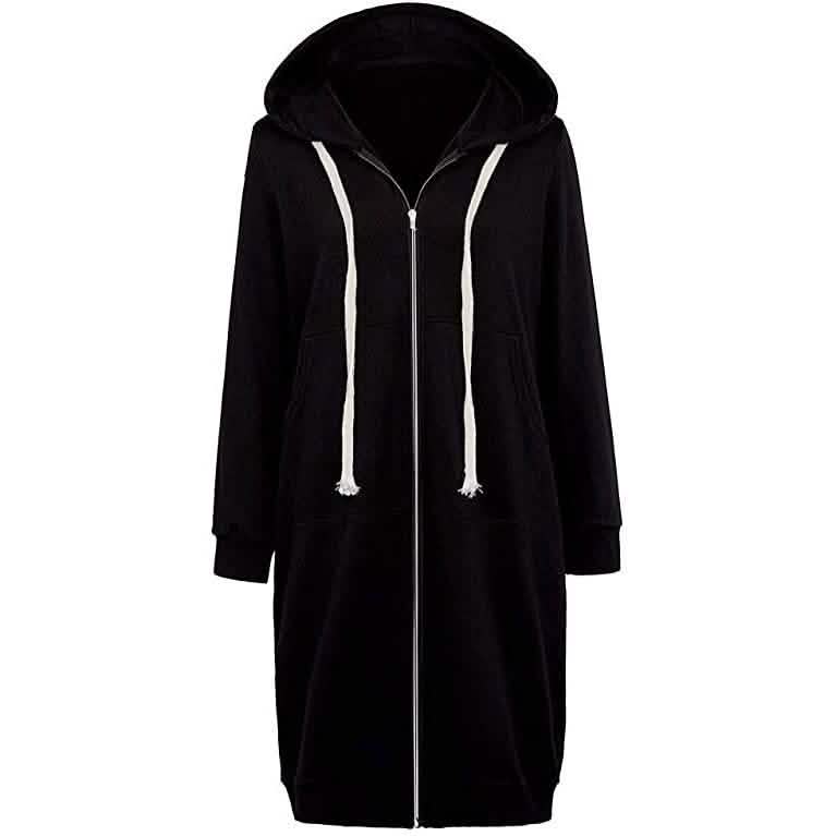 Women's Long Zip-Up Hoodie