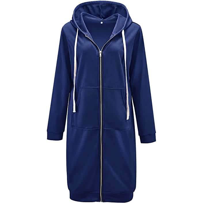 Women's Long Zip-Up Hoodie