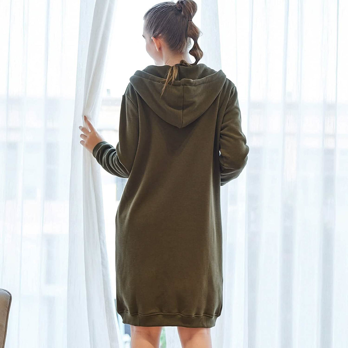 Women's Long Zip-Up Hoodie