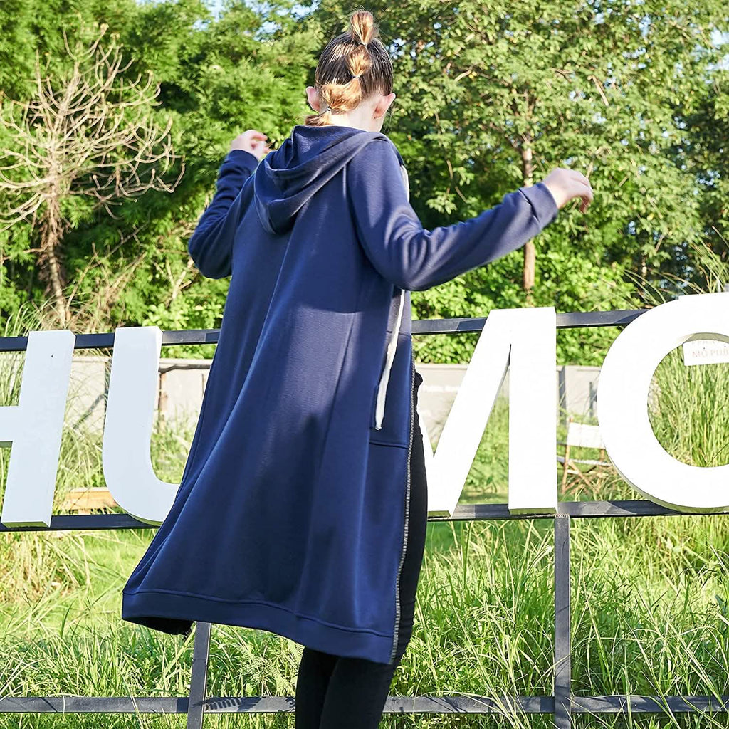 Women's Long Zip-Up Hoodie