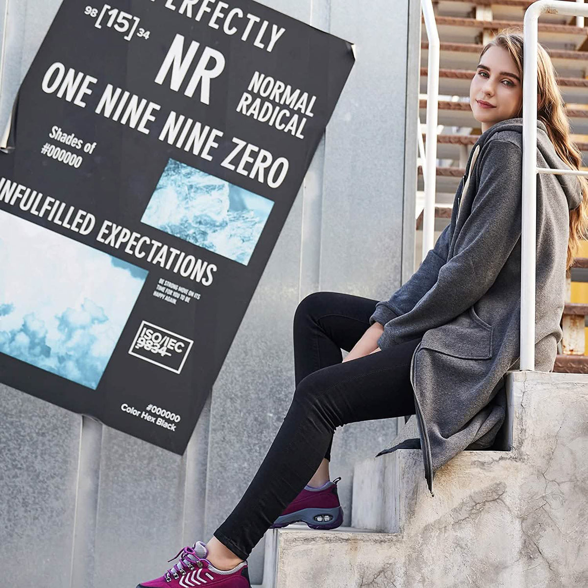 Women's Long Zip-Up Hoodie