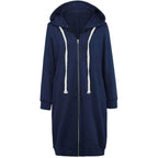Women's Long Zip-Up Hoodie