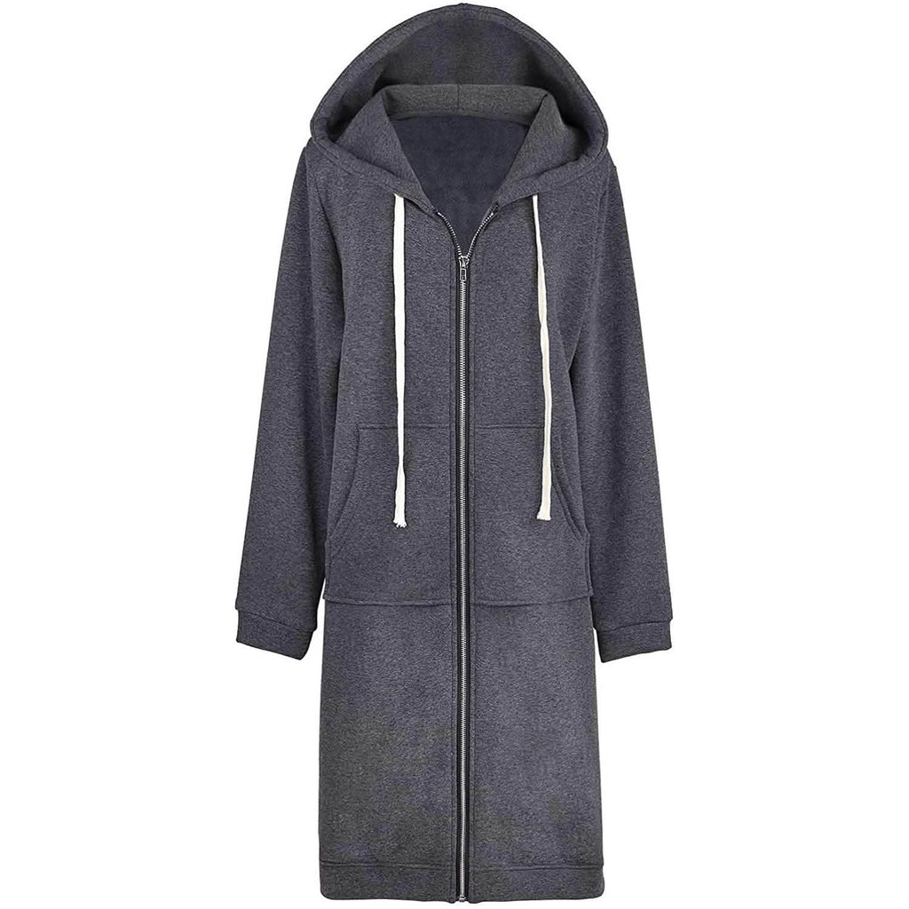 Women's Long Zip-Up Hoodie