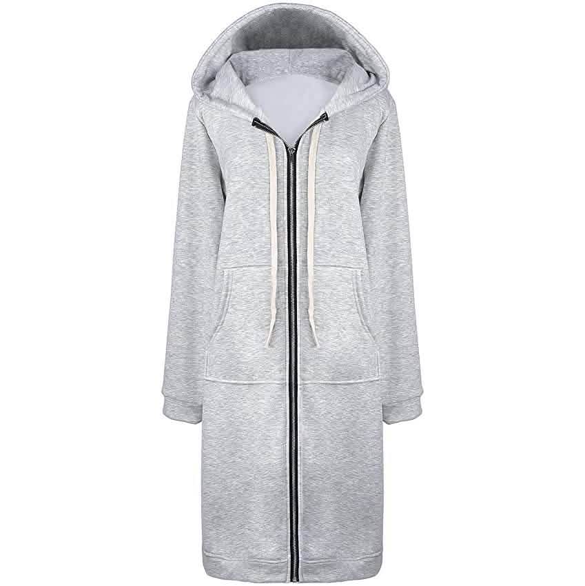 Women's Long Zip-Up Hoodie
