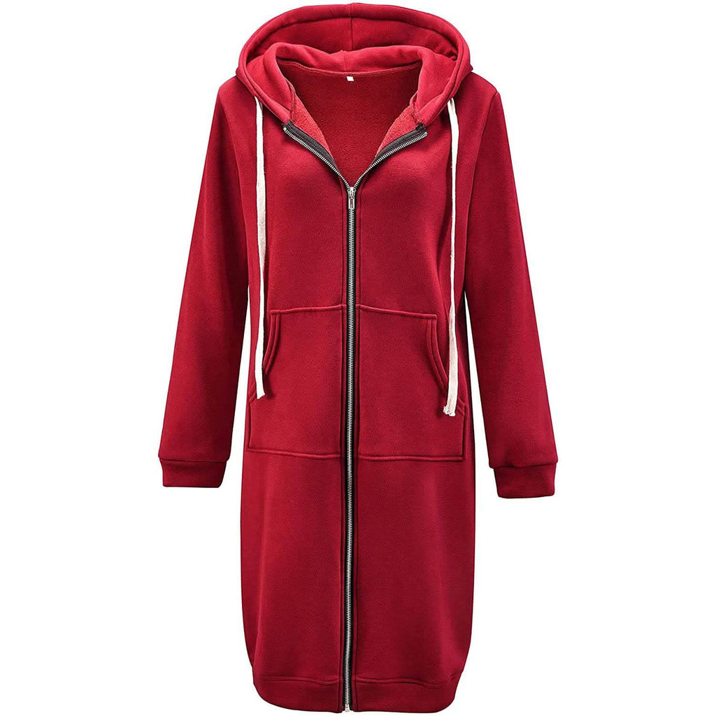 Women's Long Zip-Up Hoodie