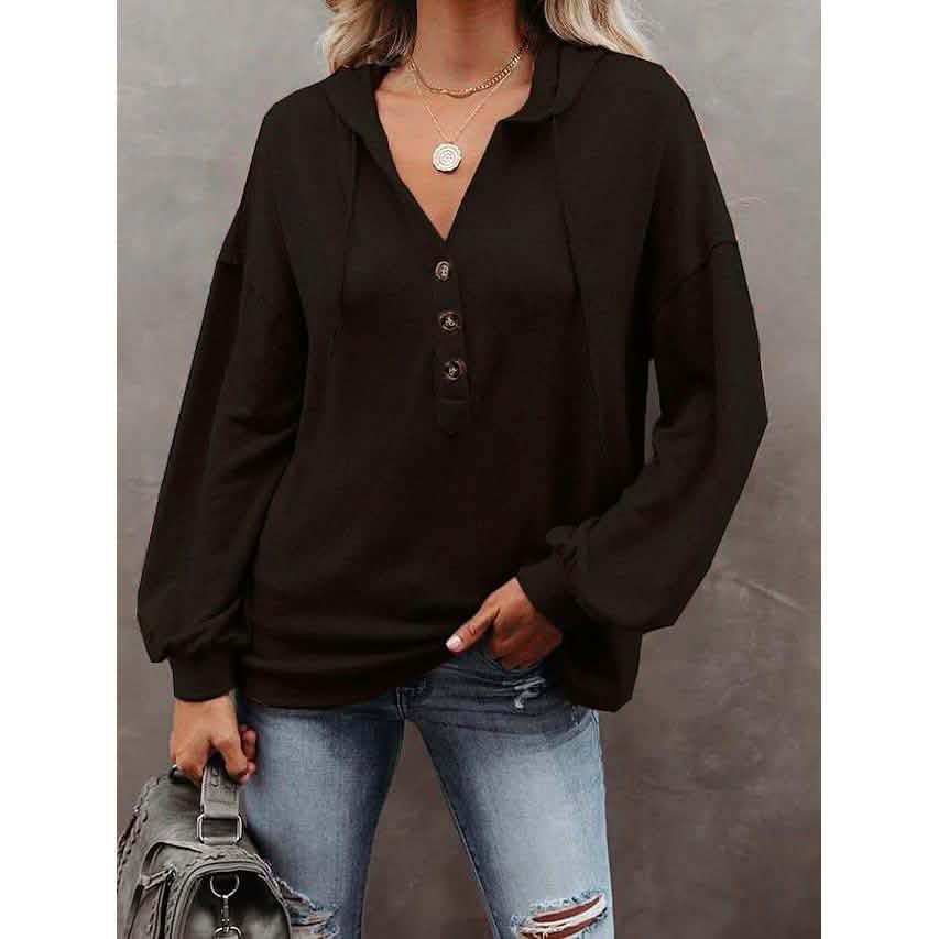 Women's Hoodie Sweatshirt Solid Color