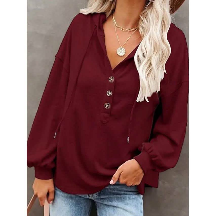 Women's Hoodie Sweatshirt Solid Color